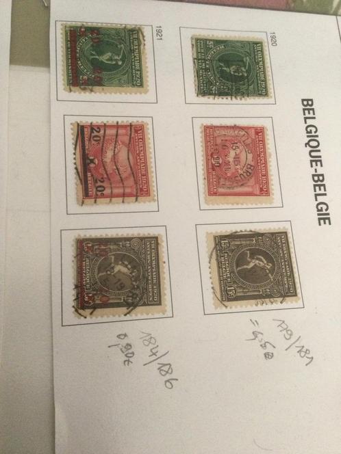 Belgische oude postzegels, Postzegels en Munten, Postzegels | Europa | België, Olympische Spelen, Gestempeld, Ophalen of Verzenden