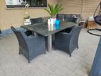 Granieten tafel met stoelen, Tuin en Terras, Ophalen, Zo goed als nieuw