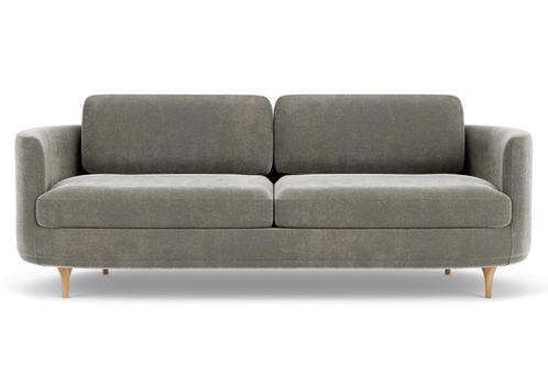 grijze zetel 3-zit Elinor the sofa company, Huis en Inrichting, Zetels | Zetels, Zo goed als nieuw, Rechte bank, Driepersoons