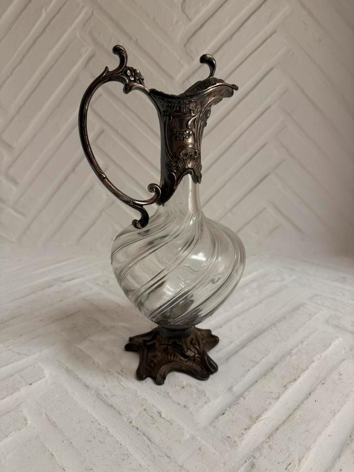 2 Antieke karaf/kruik van Christofle, Antiek en Kunst, Antiek | Glaswerk en Kristal, Ophalen of Verzenden