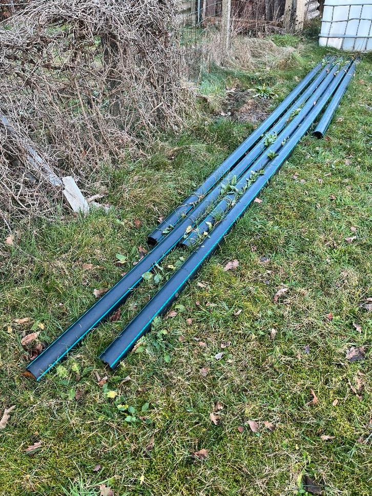 drukbuis HDPE 90 x 9, Bricolage & Construction, Tuyaux & Évacuations, Utilisé, Buse droite, Autres matériaux, 4 à 6 mètres, 60 à 80 mm