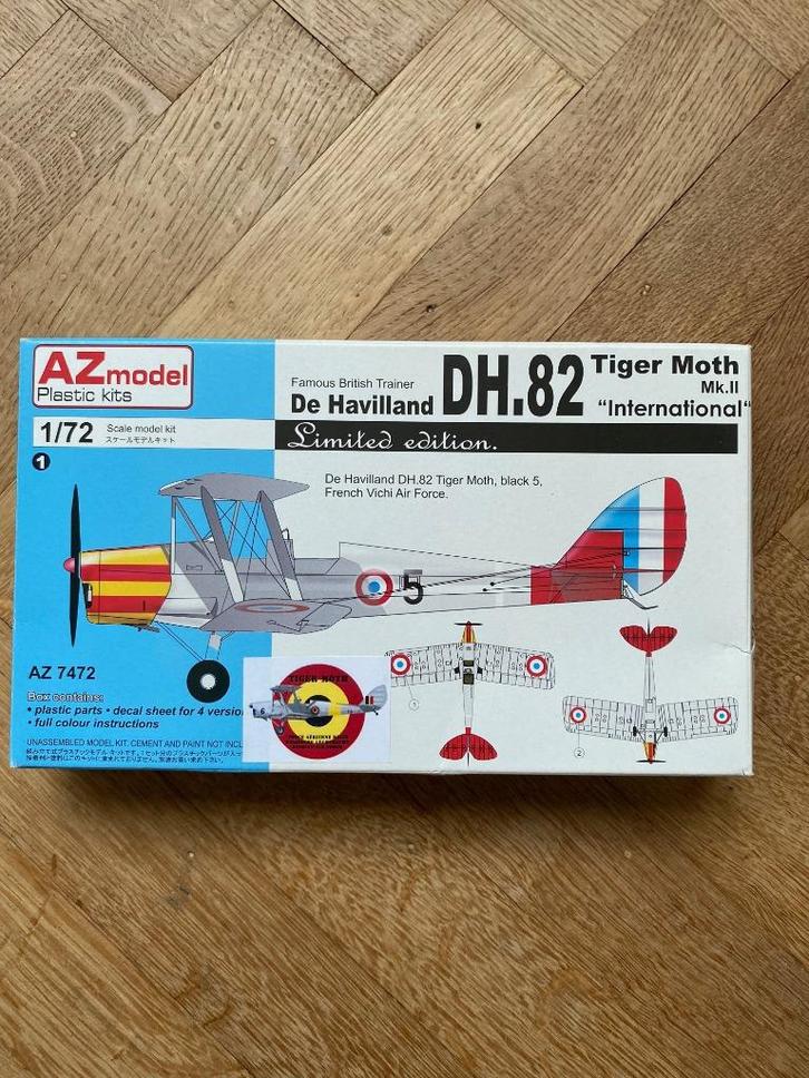 DE HAVILLAND DH.82 TIGER MOTH - BELGISCHE LUCHTMACHT - 1:72, Hobby en Vrije tijd, Modelbouw | Vliegtuigen en Helikopters, Nieuw