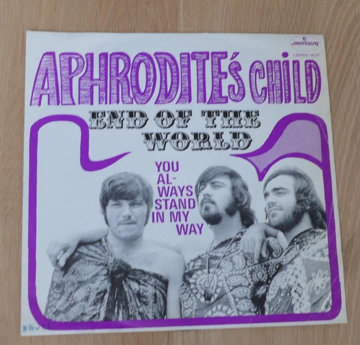 7"  Aphrodite's Child ‎– End Of The World, CD & DVD, Vinyles Singles, Utilisé, Single, Rock et Metal, 7 pouces, Enlèvement ou Envoi