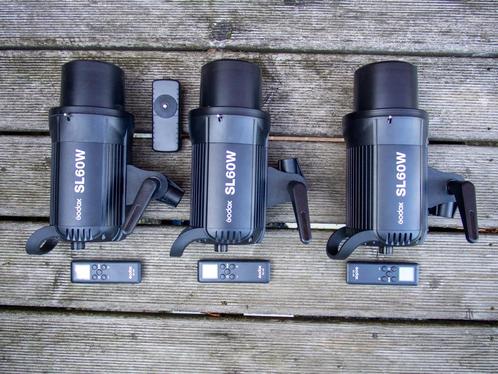 3 Godox SL60W fotostudio, Audio, Tv en Foto, Fotografie | Fotostudio en Toebehoren, Zo goed als nieuw, Lamp of Flitsset, Ophalen of Verzenden