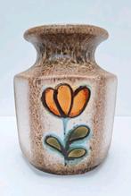 Vase vintage d'Allemagne de l'Ouest déchiré avec une fleur d, Enlèvement ou Envoi