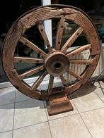Antiek houten wiel, Ophalen