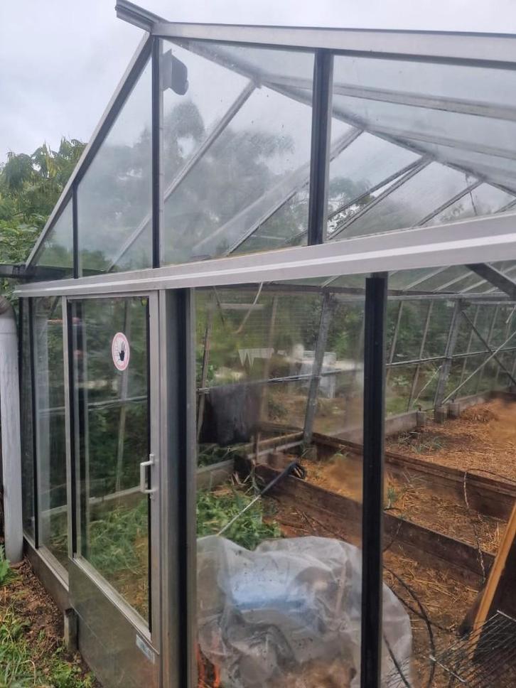 Serre 12 m x 3.85 m, Tuin en Terras, Kassen, Zo goed als nieuw, Kweekkas, Aluminium, Glas, Ophalen of Verzenden