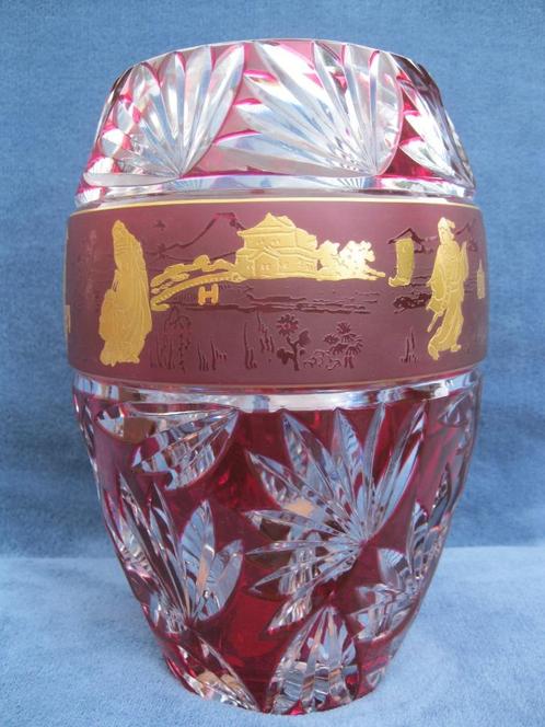Double rouge Danse de Flore Val Saint Lambert, Antiquités & Art, Antiquités | Vases, Enlèvement