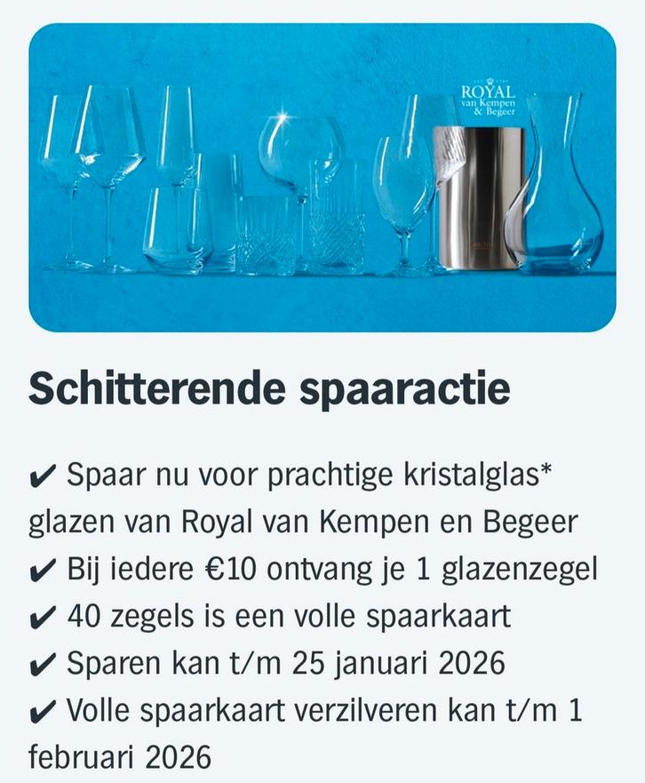 Campagne numérique sur les timbres d'épargne et le verre Alb, Collections, Actions de supermarché, Albert Heijn, Enlèvement