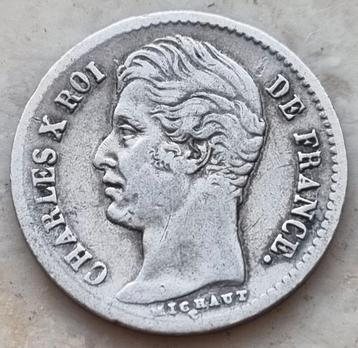 ¼ Franc 1830 A (Parijs) Charles X / Mooie conditie  beschikbaar voor biedingen