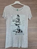 Benetton grijs gevlekt zwart t-shirt maat XS, Kleding | Dames, Ophalen of Verzenden, Zo goed als nieuw, Maat 34 (XS) of kleiner