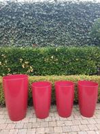 Grote rode bloempotten kunstof, Tuin en Terras, Ophalen