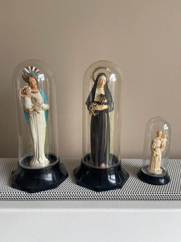 3 heilige beeldjes Heilige Rita, Maria, Antonius beschikbaar voor biedingen