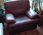 2 bruine lederen clubzetels te koop, Huis en Inrichting, Zetels | Zetels, Ophalen, Gebruikt, Eenpersoons, Rustiek