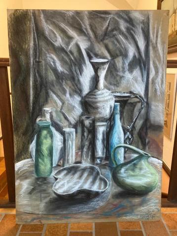 Te koop tekening op karton met krijt +-80x100cm zelf geteken beschikbaar voor biedingen