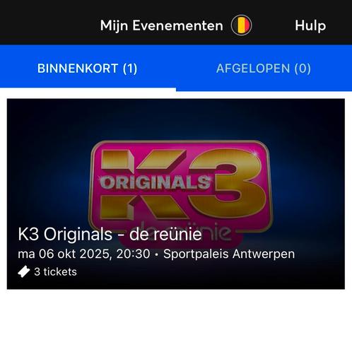 K3 Originals - de reünie, Tickets en Kaartjes, Concerten | Nederlandstalig, Drie personen of meer, Oktober