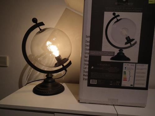 Luminère Atmosphera. Lampe métal globe en verre (nouveau), Maison & Meubles, Lampes | Lampes de table, Neuf, Moins de 50 cm, Verre