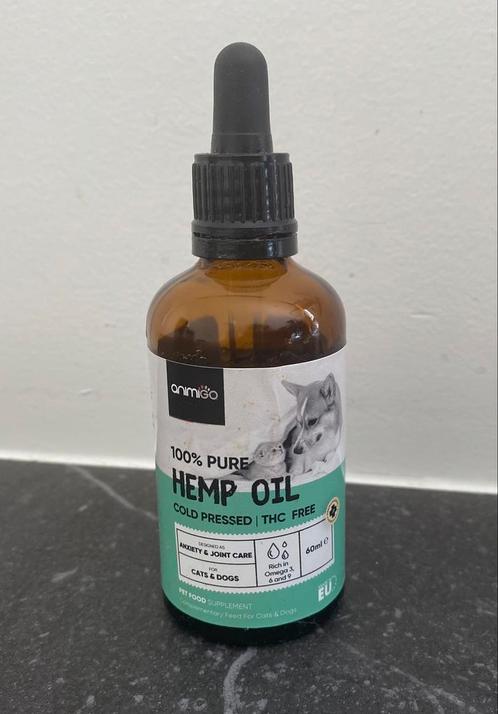 100% pure hennepolie voor honden en katten, Dieren en Toebehoren, Dierenvoeding, Ophalen of Verzenden