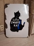 Emaille reclamebord Koffie Zwarte Kat 1953, Verzamelen, Ophalen of Verzenden, Zo goed als nieuw