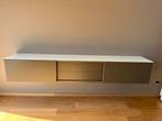 Moderne hangkast met 2 laden en 2 schuifdeuren, Ophalen, Zo goed als nieuw, Minder dan 100 cm, 50 tot 75 cm
