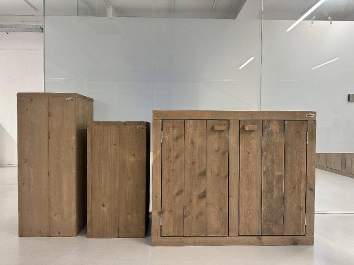 Complete professionele steigerhouten inrichting – 29 stuks, Maison & Meubles, Bureaux, Comme neuf, Bureau, Enlèvement