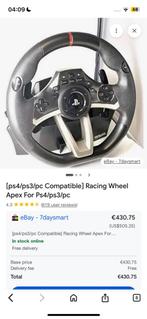 PS4 PS3 gaming stuur., Games en Spelcomputers, Spelcomputers | Sony Consoles | Accessoires, Ophalen of Verzenden, Zo goed als nieuw