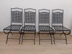 8 opvouwbare smeedijzeren stoelen, Inklapbaar, Gebruikt, Metaal