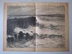 Litho Carel Nicolaas Storm van 's Gravesande Zeegezicht, Antiek en Kunst, Ophalen of Verzenden