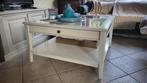 Salontafel met lade en glas, Ophalen, Gebruikt, 50 tot 100 cm, 50 tot 75 cm