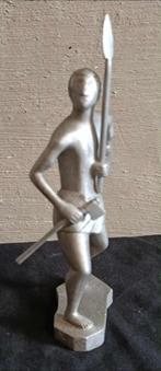 Statuette africaine guerrier en alu, Ophalen of Verzenden