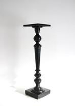 Victorian black carved wood plinth - Art Nouveau Piedestal, Enlèvement