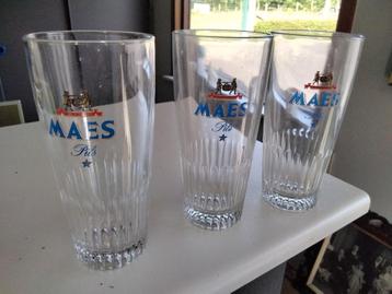 10 Maes bierglazen,25cl voor 7 euro,zoals op foto ,met  6 on beschikbaar voor biedingen