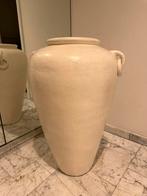 Beau grand vase en céramique blanc cassé/beige, Poterie ou Porcelaine, Comme neuf, Enlèvement, Blanc