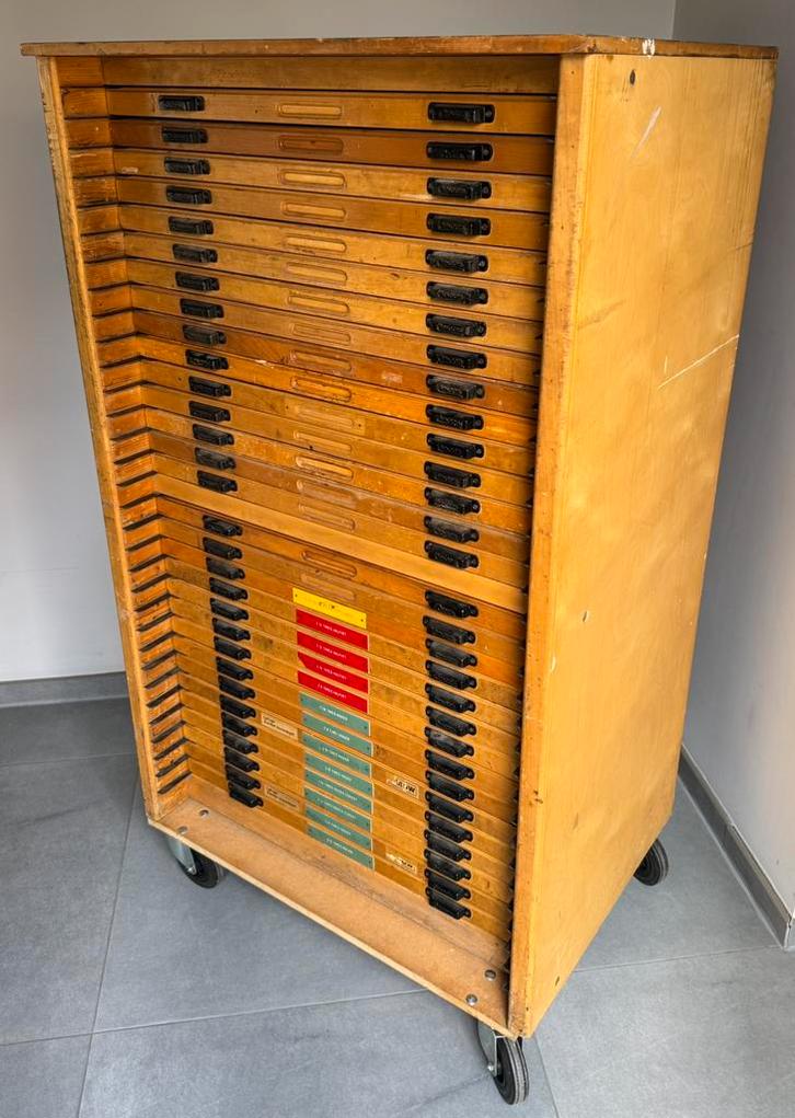 Porte-lettres/bibliothèque/armoire d'imprimante XXL, Antiquités & Art, Curiosités & Brocante, Enlèvement