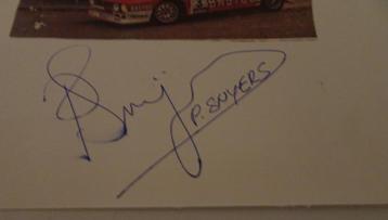 Autographe - Dédicace . Pilote de rallye . Patrick Snijers .