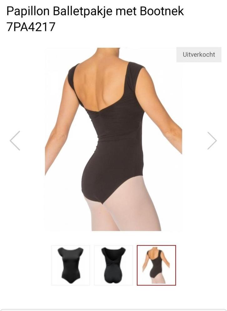 Ballet pakje met boothals - mt M - Papillon 7PA4217, Sport en Fitness, Ballet, Nieuw, Ophalen of Verzenden
