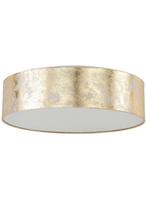 Elegante grote goudkleurige hanglamp in trommel-vorm, Ophalen of Verzenden
