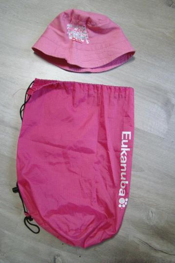 draagtas / turnzak / zwemzak roze Eukanuba 40cm + zonnehoed 
