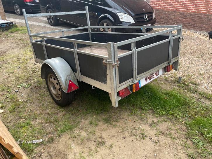 Remork aanhangwagen gegalvaniseerd staal, Autos : Divers, Remorques, Comme neuf, Enlèvement