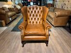 Engelse Chesterfield fauteuil Cognac leer Salvale, Antiek en Kunst, Ophalen of Verzenden