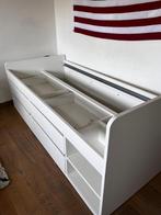 Släkt wit bed met bergruimte 90-200, Huis en Inrichting, Slaapkamer | Bedden, Ophalen, Gebruikt, 90 cm, Eenpersoons