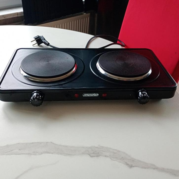 Electrisch dubbele kookplaat,, Elektronische apparatuur, Kookplaten, Zo goed als nieuw, Elektrisch, Ophalen