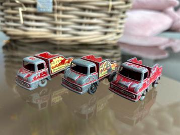 Setje van 3 Matchbox Lesney Ford Wreck Truck nr 13-C 1960 beschikbaar voor biedingen