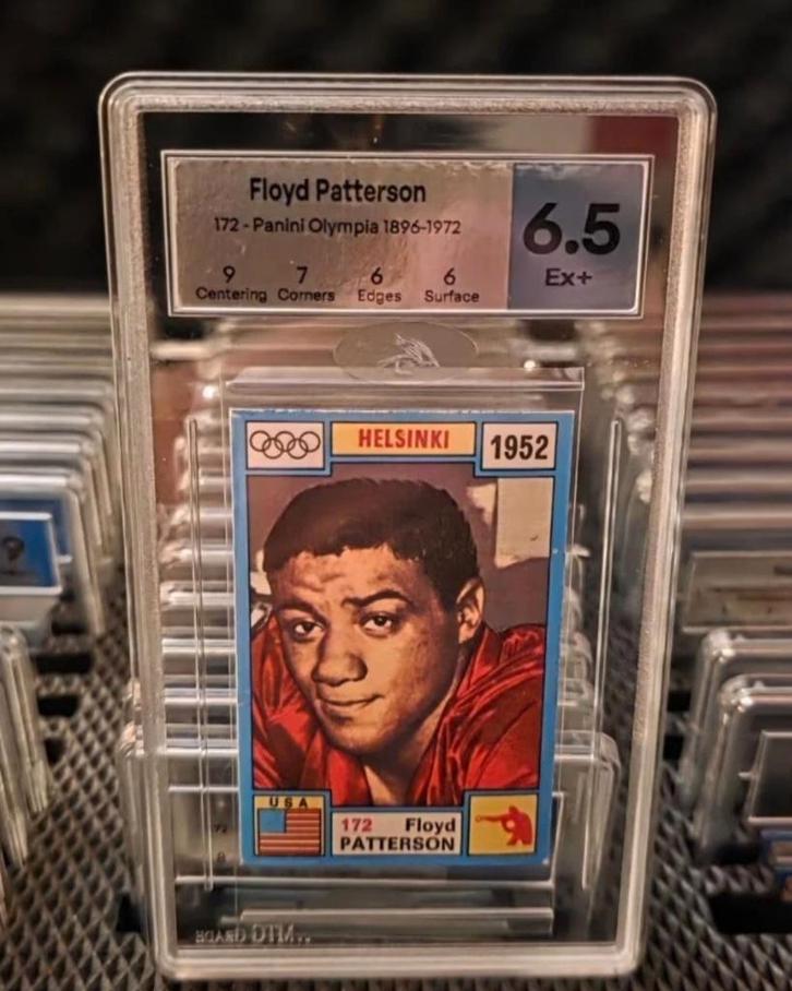 Panini Olympia+Floyd Patterson+geen PSA+MTG, Verzamelen, Sportartikelen en Voetbal, Zo goed als nieuw, Poster, Plaatje of Sticker