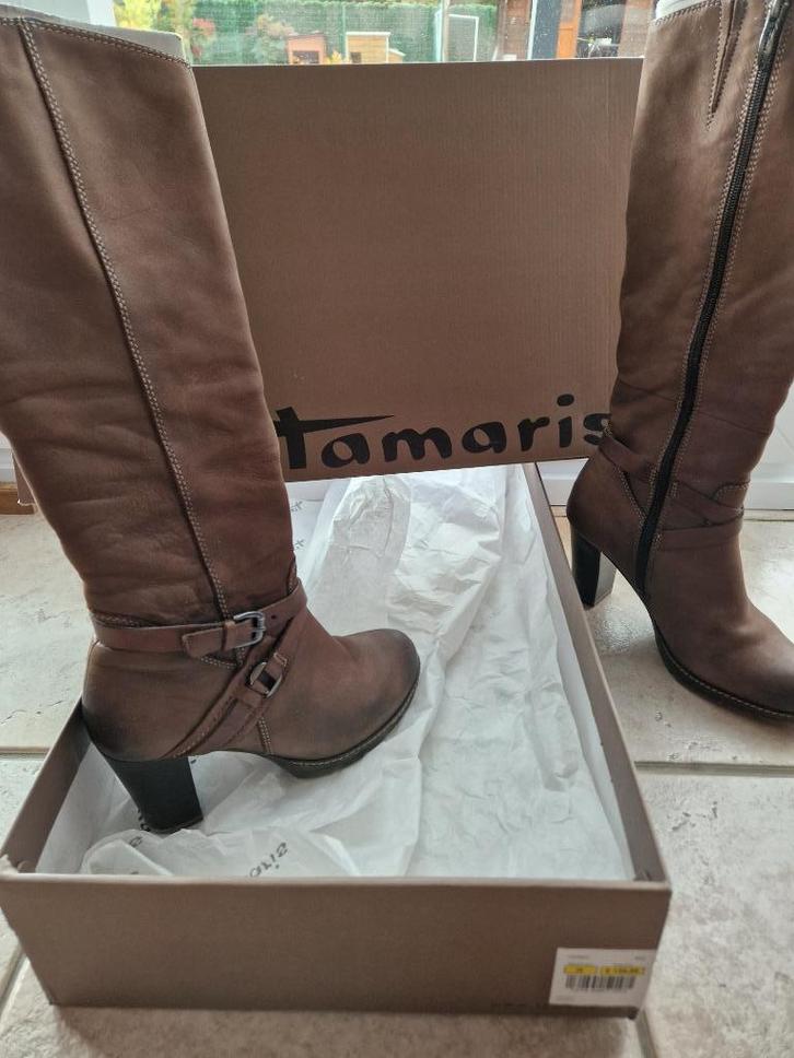 TAMARIS dameslaarzen/maat 38, Kleding | Dames, Schoenen, Zo goed als nieuw, Hoge laarzen, Bruin, Ophalen