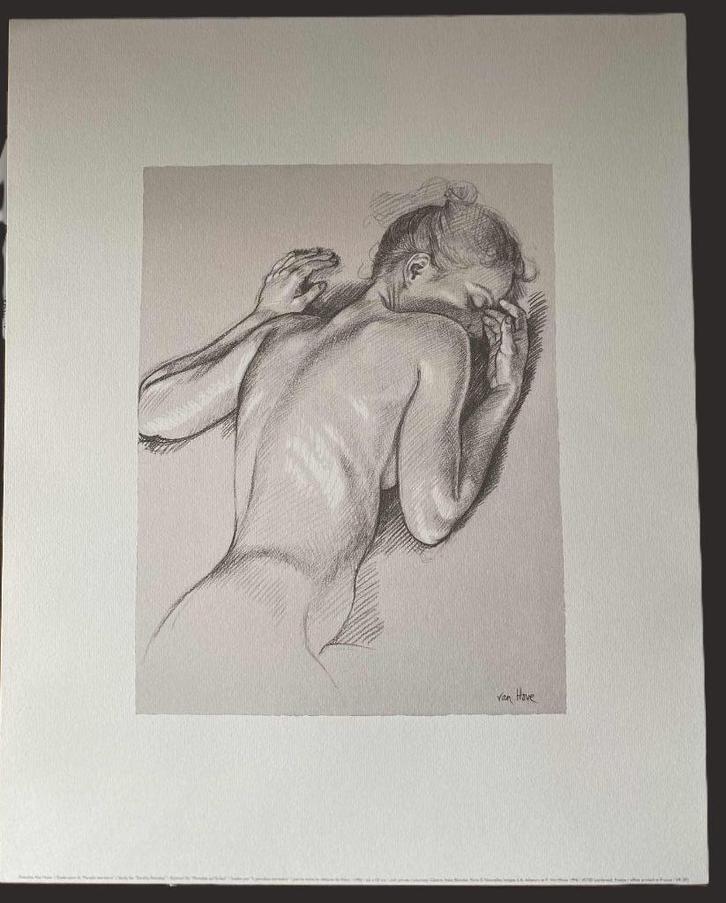 Francine van Hove - étude pour Paradis terrestre, Antiek en Kunst, Kunst | Schilderijen | Klassiek, Ophalen