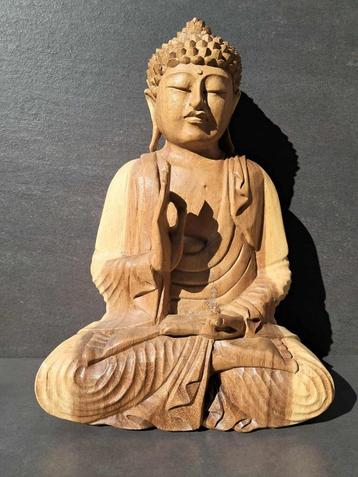 Houten Boeddha/Vitarka Mudra/handgemaakt/Azië/40 cm beschikbaar voor biedingen