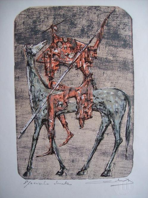 "Don Quichote" - Remy Cornelissen, Antiek en Kunst, Kunst | Litho's en Zeefdrukken, Ophalen