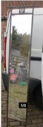 Grote Metalen Langwerpig Spiegel van een Kledingzaak 192x32, Huis en Inrichting, Woonaccessoires | Spiegels, Ophalen, Zo goed als nieuw