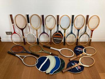 LOT VINTAGE  TENNISRACKETTEN beschikbaar voor biedingen